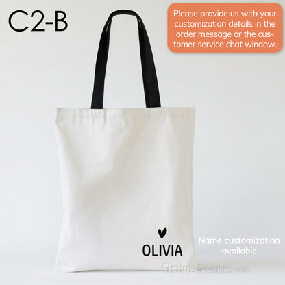 Customizable Canvas Tote Bag - Personalized Bridal Party Gifts for Bridesmaids