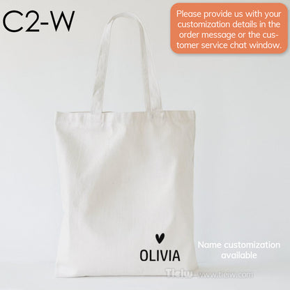 Customizable Canvas Tote Bag - Personalized Bridal Party Gifts for Bridesmaids