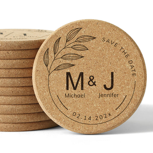 Save the Date Customized Cork Coasters - 14d040d11