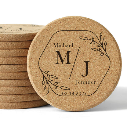 Custom Engraved Cork Coasters - Perfect Wedding and Bridesmaid Gifts - 14d040d4