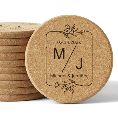 Custom Cork Coasters - Personalized Wedding & Bridesmaid Gifts - 14d040d5