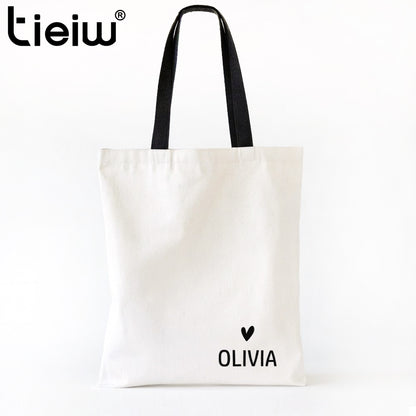 Customizable Canvas Tote Bag - Personalized Bridal Party Gifts for Bridesmaids