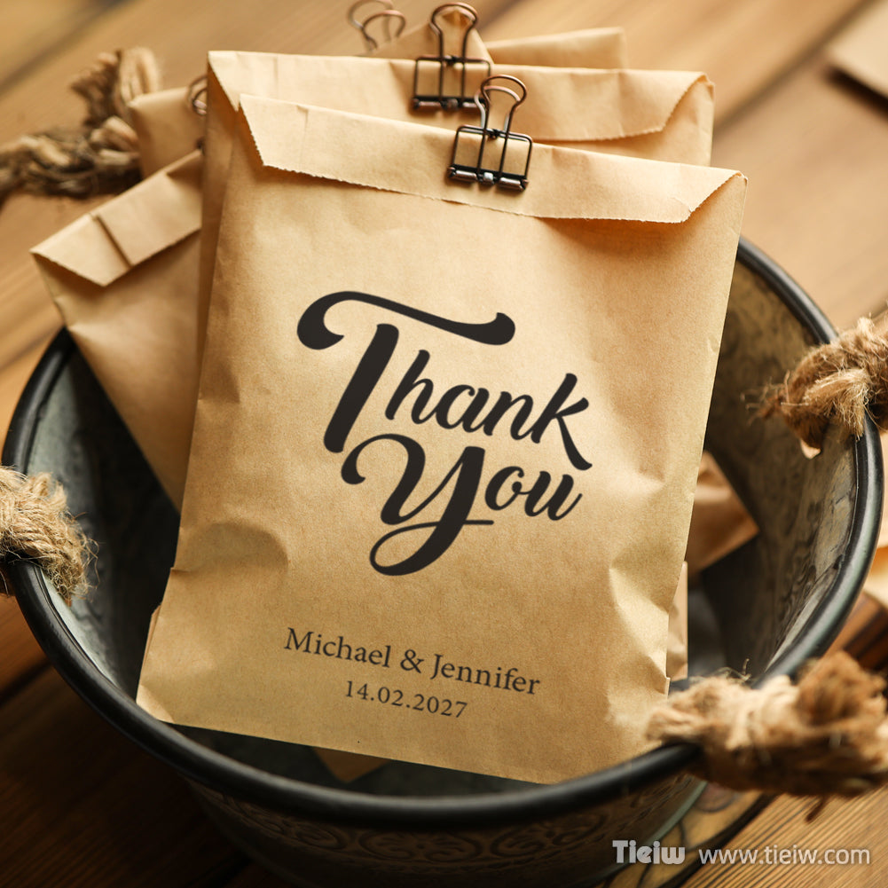 Personalized Thank You Paper Bags for Weddings & Party - 14d033d10