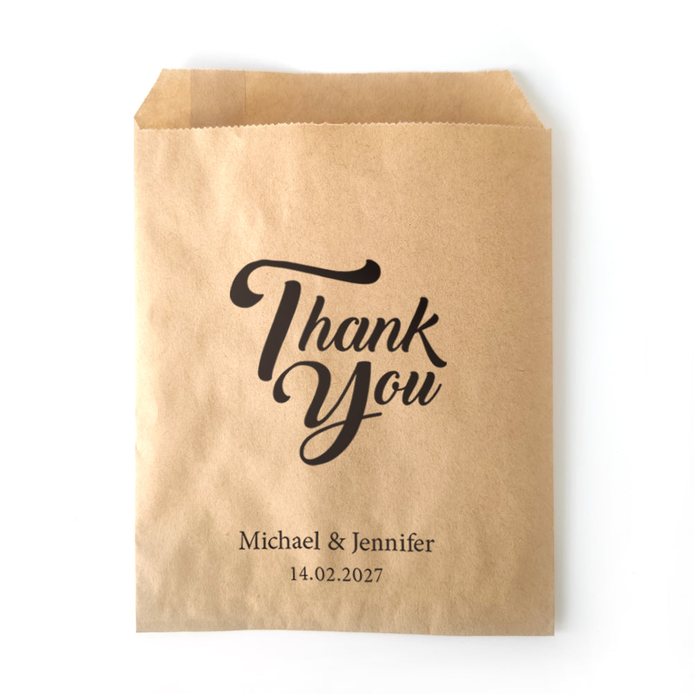 Personalized Thank You Paper Bags for Weddings & Party - 14d033d10