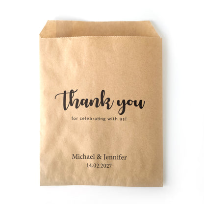 Personalized Kraft Paper 'Thank You' Favor Bags - 14d033d3