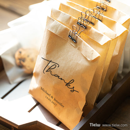 Personalized Kraft 'Thanks' Gift Bag - 14d033d7