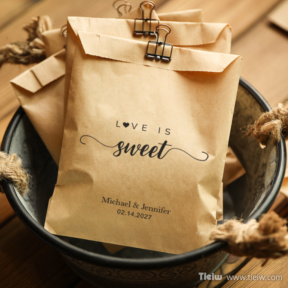 Customizable Love Is Sweet Wedding Favor Bags - 14d036d7