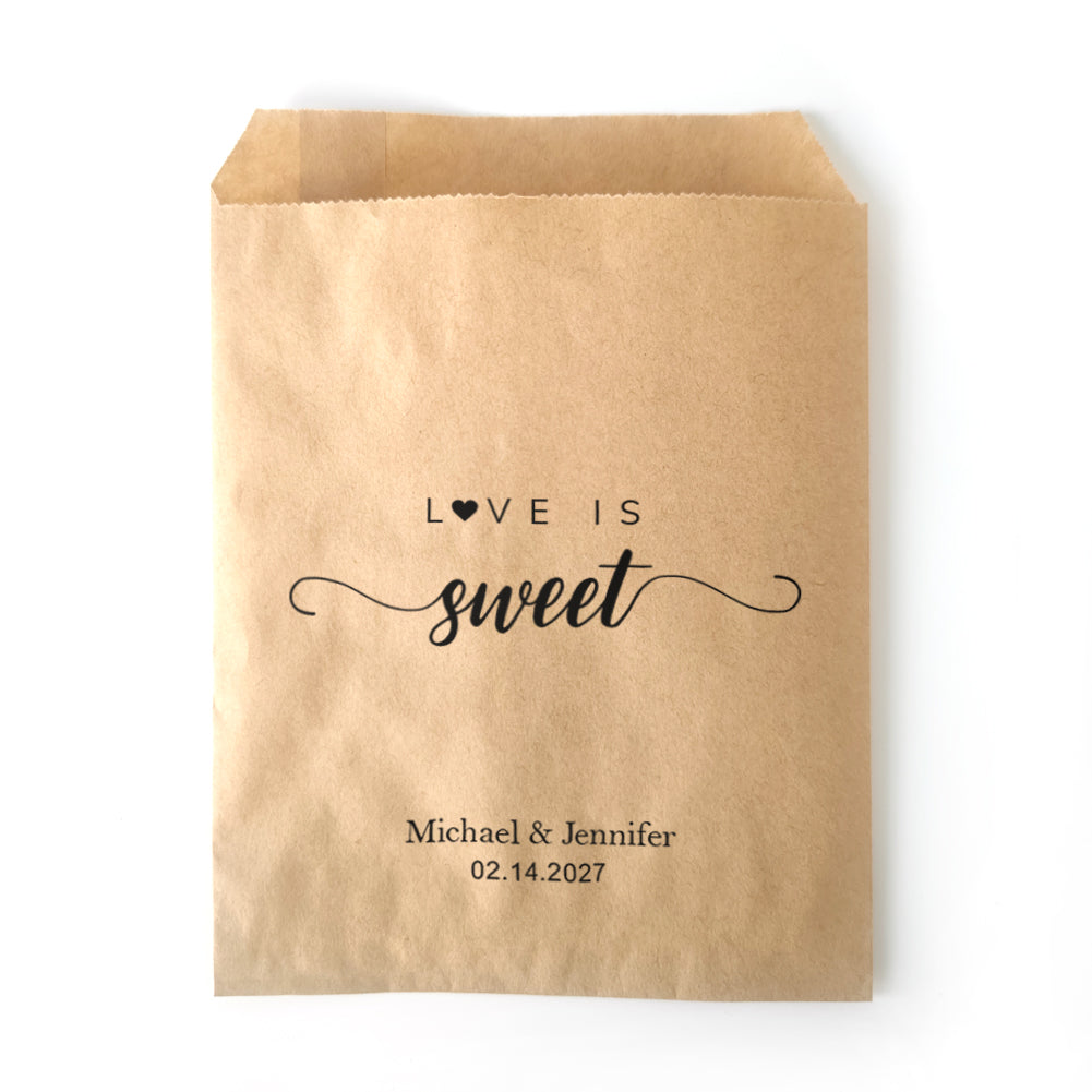 Customizable Love Is Sweet Wedding Favor Bags - 14d036d7